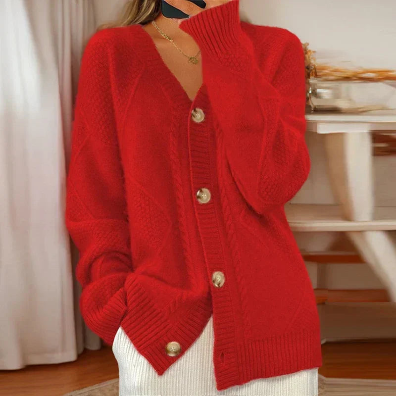EVERLY – COZY KNIT BUTTON-DOWN CARDIGAN