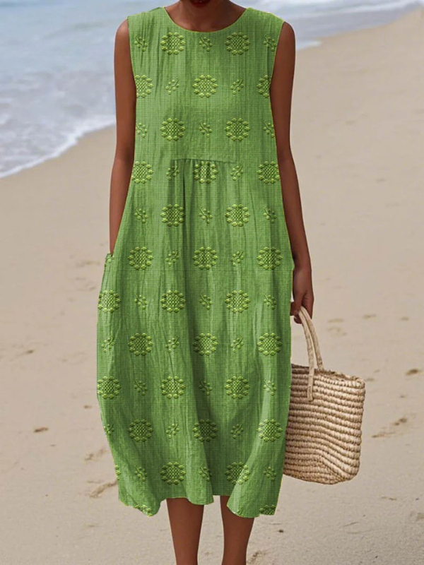 Women's Patterned Midi Dress