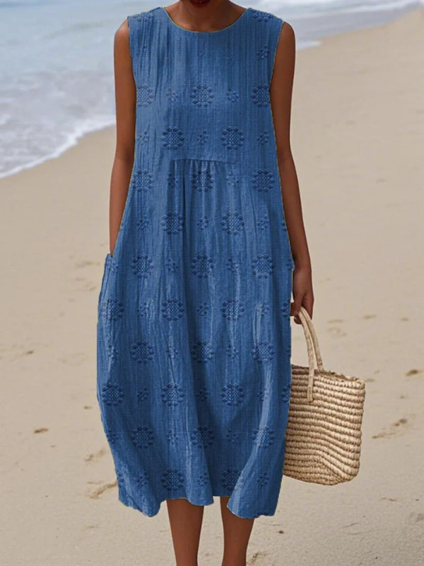 Women's Patterned Midi Dress