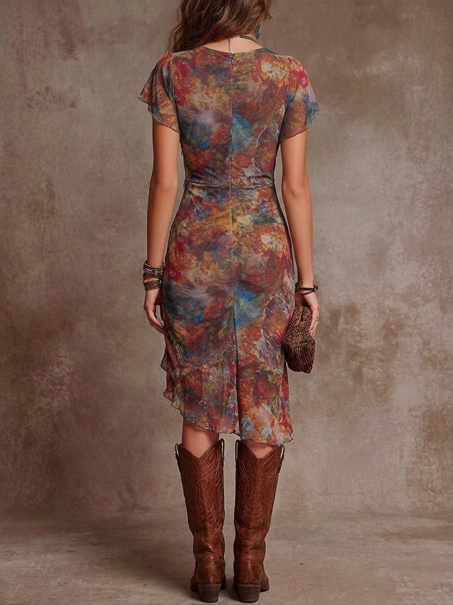 Penelope™ | Chic Pleated Midi Dress for Women