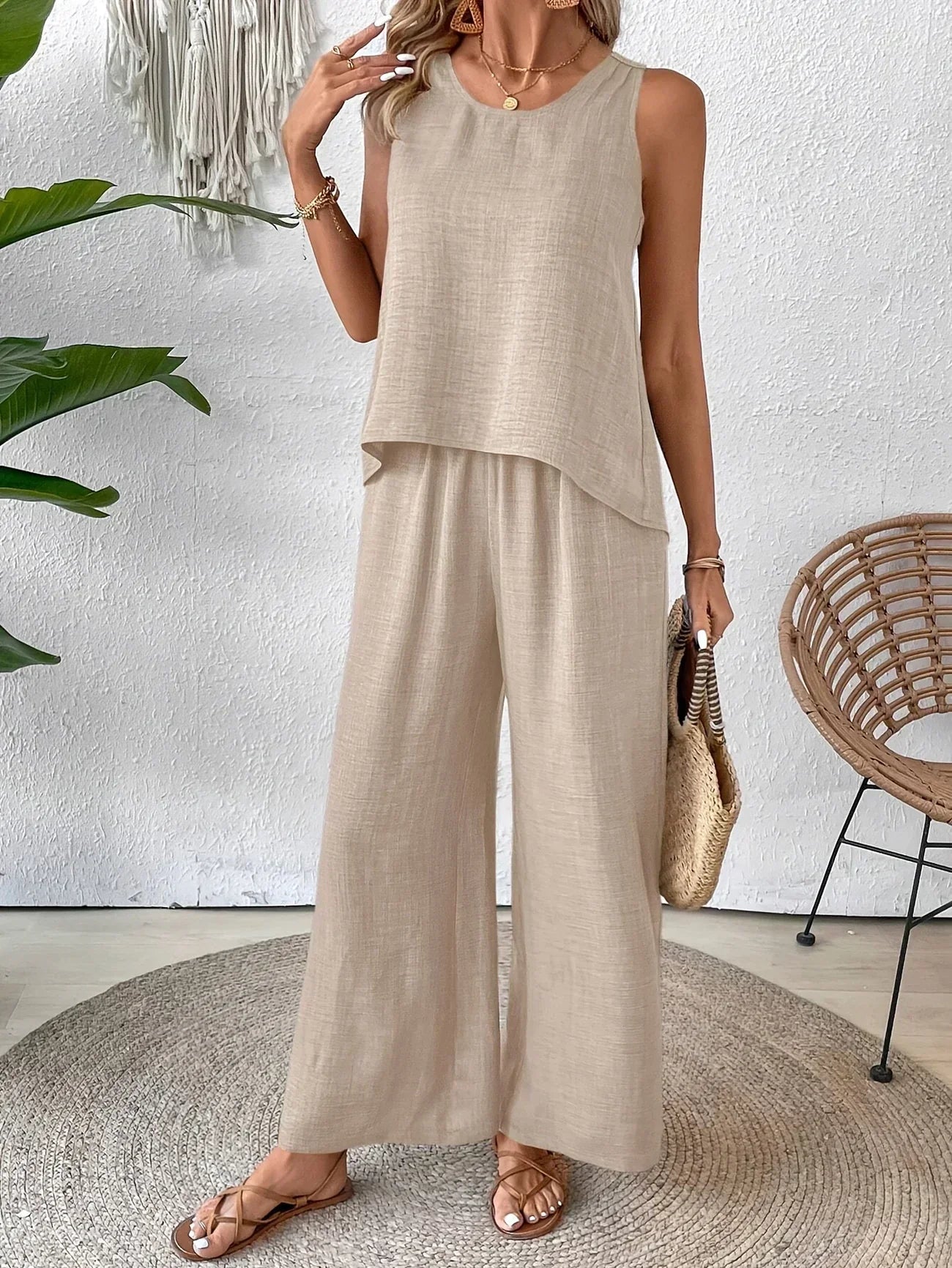 ELOWEN – ALL-DAY CHIC TANK AND PANTS PAIR