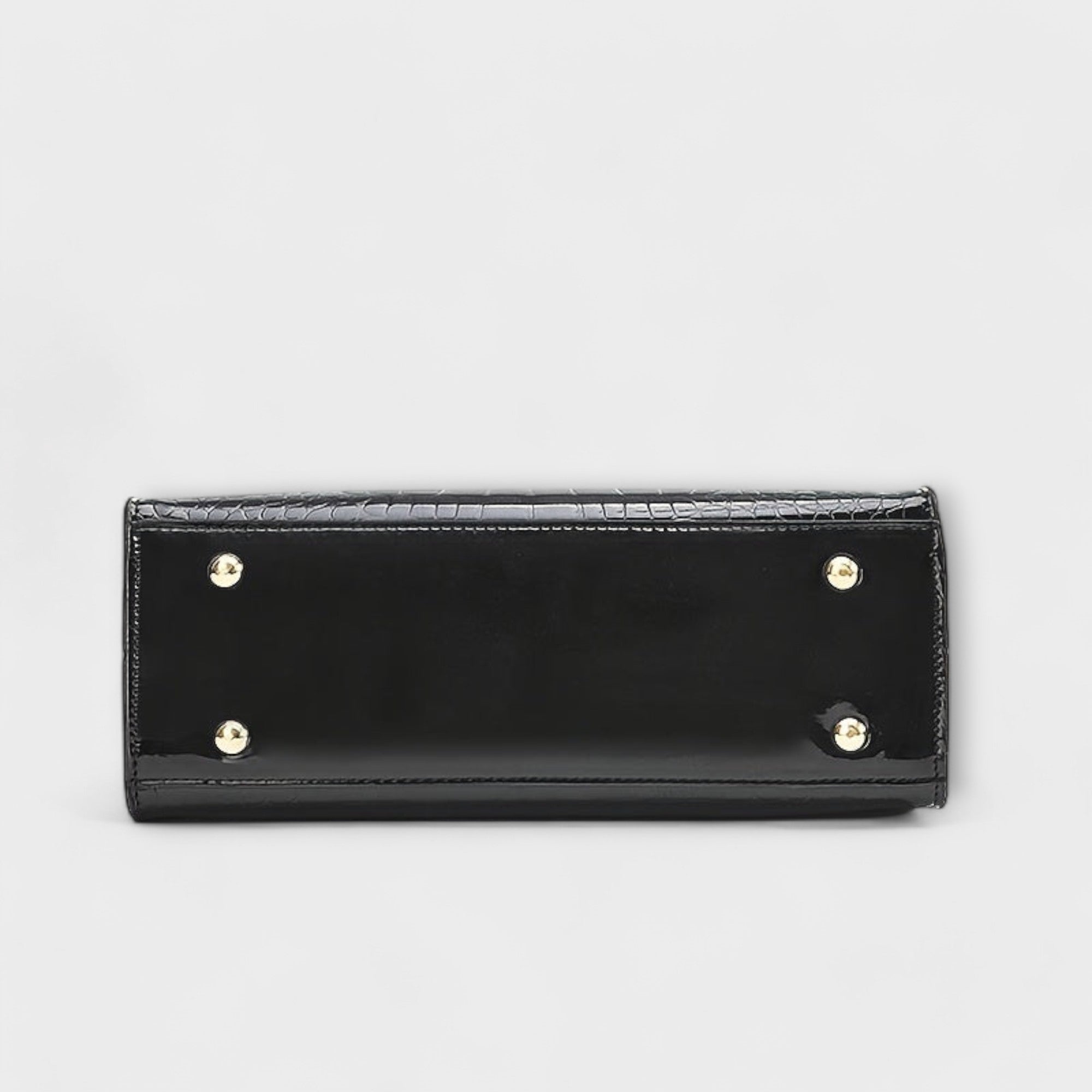 Glossy Crocodile Pattern Handbag