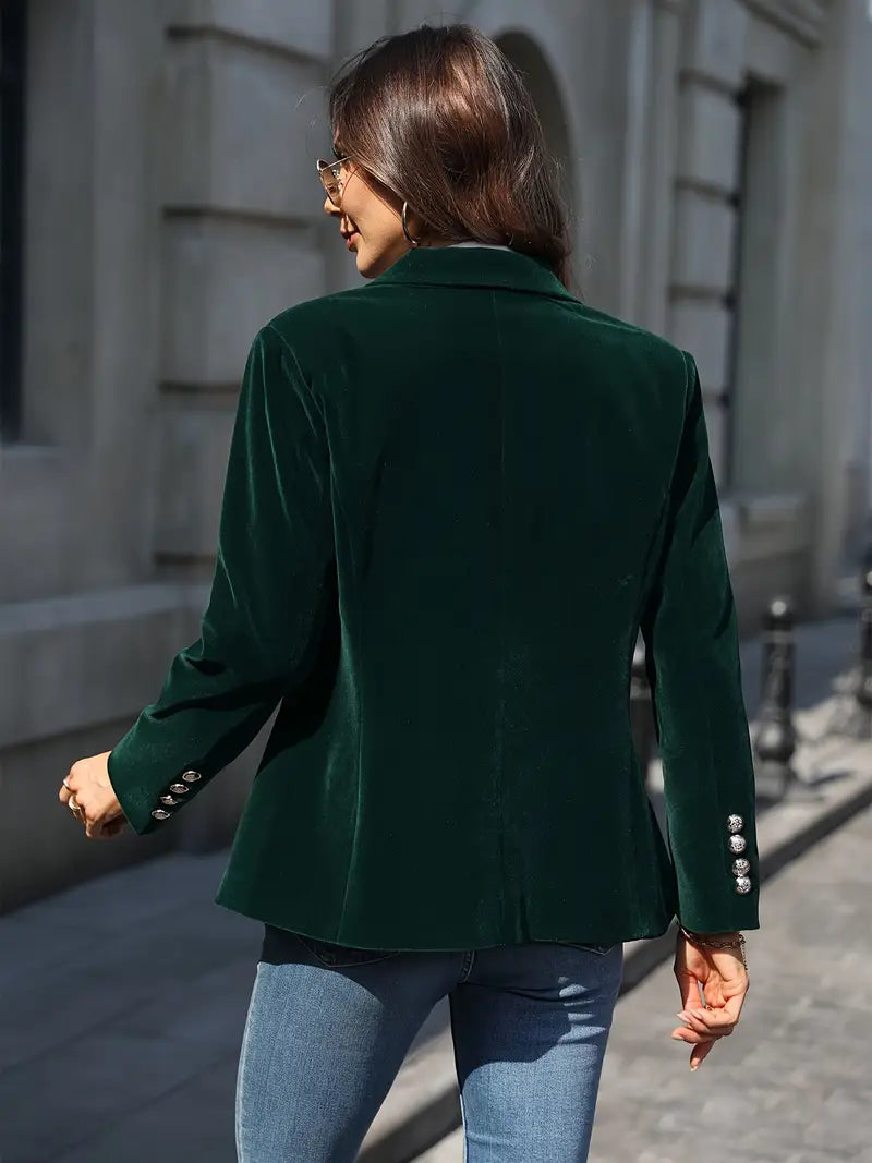 Yvana™ – Elegant Velvet Blazer for Effortless Seasonal Sophistication