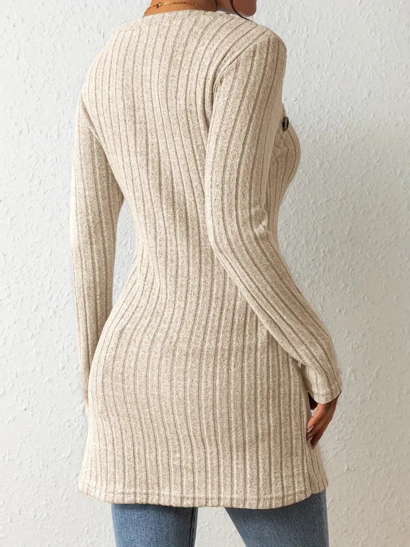 Julia™ - Trendy Ribbed Asymmetrical Top