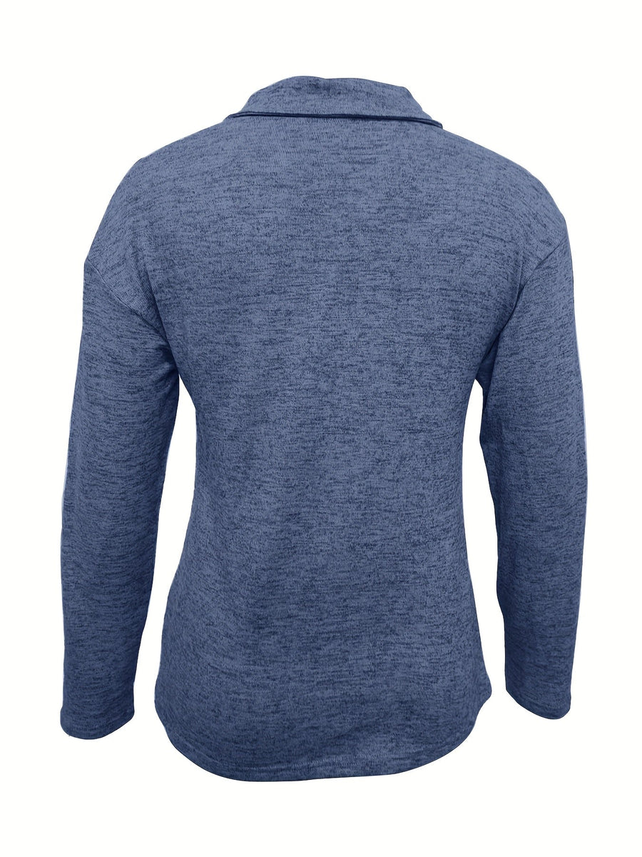 DIANA – CASUAL ZIP COLLAR TOP