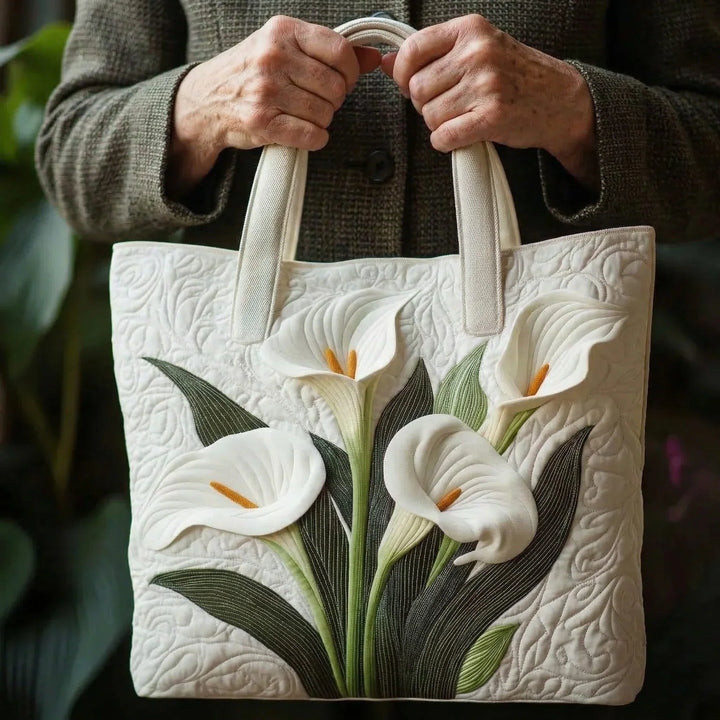 Handmade Bag - White Lilies