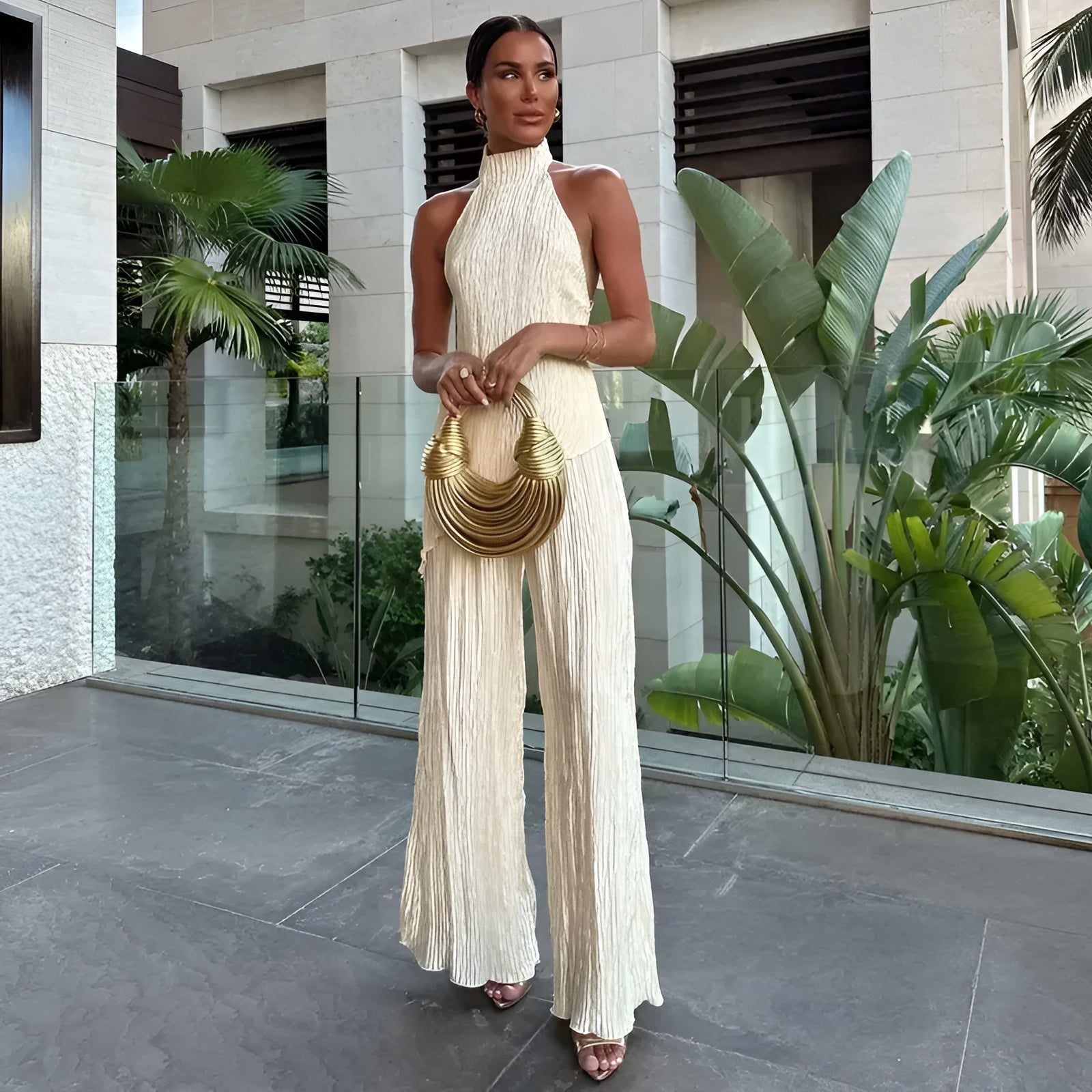 Luchie - Chic Elegant Halter Set
