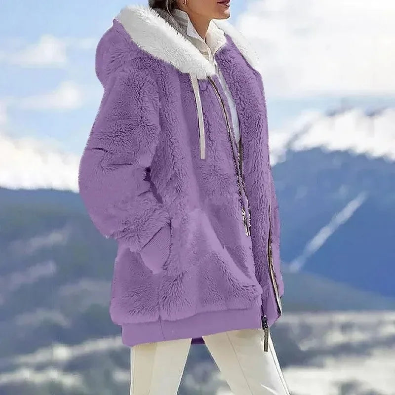 Alexa | Winter Jacket with Hood and Zipper