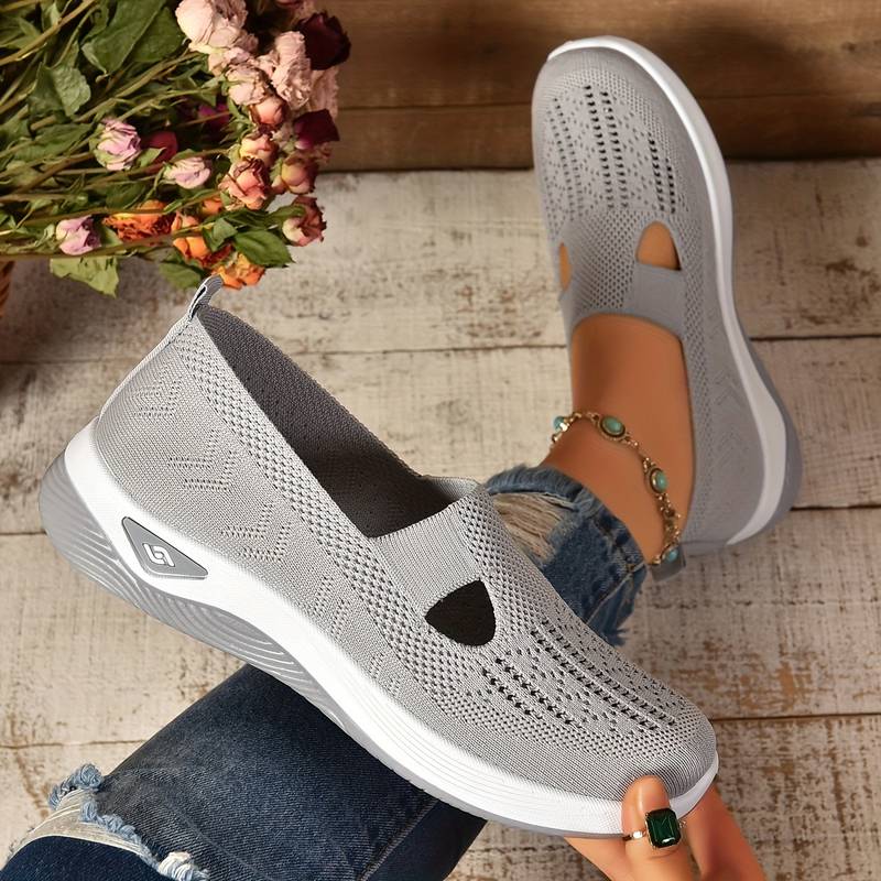 Claire - Breathable Knit Slip-On Sneakers