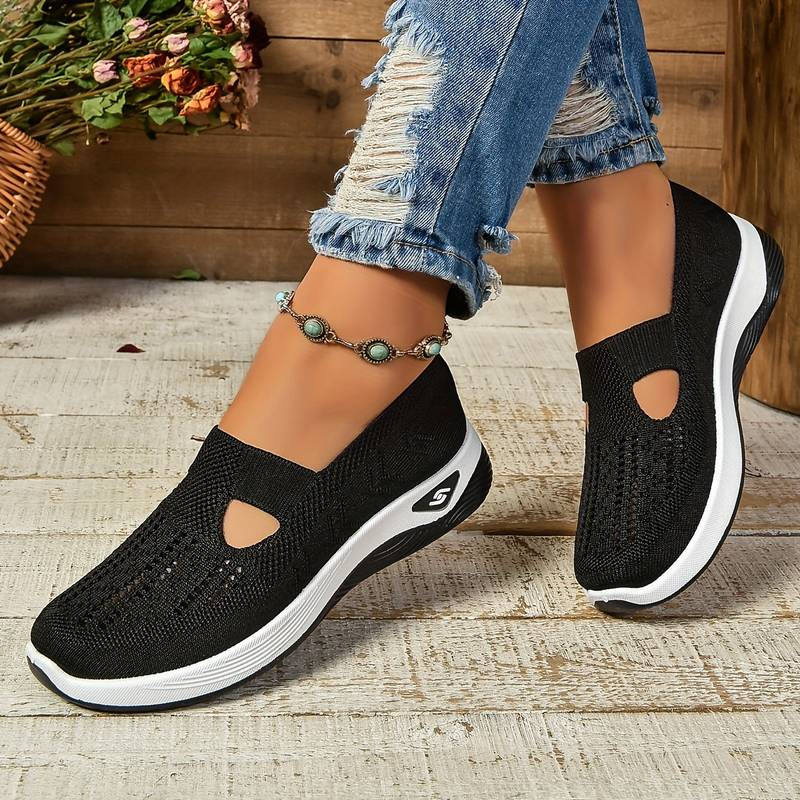Claire - Breathable Knit Slip-On Sneakers