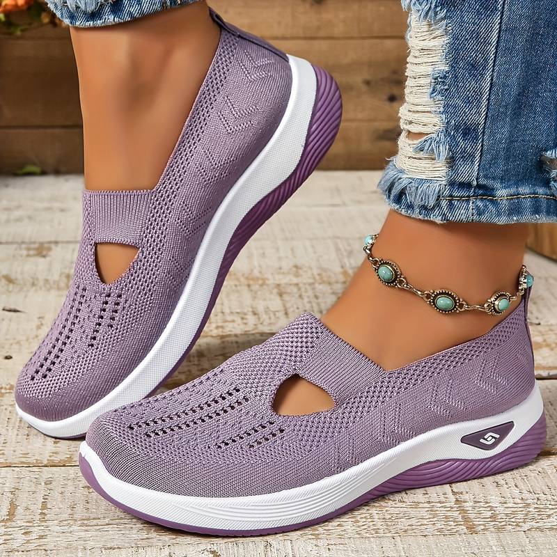 Claire - Breathable Knit Slip-On Sneakers