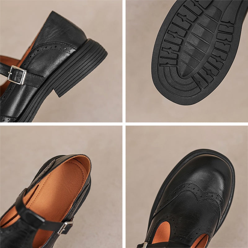 VELDA | Elegant Leather Mary Janes