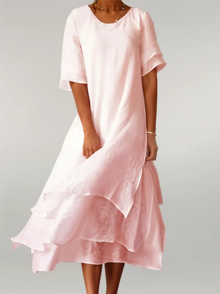 Caelissa™ | Comfort Fit Flowing Midi Dress
