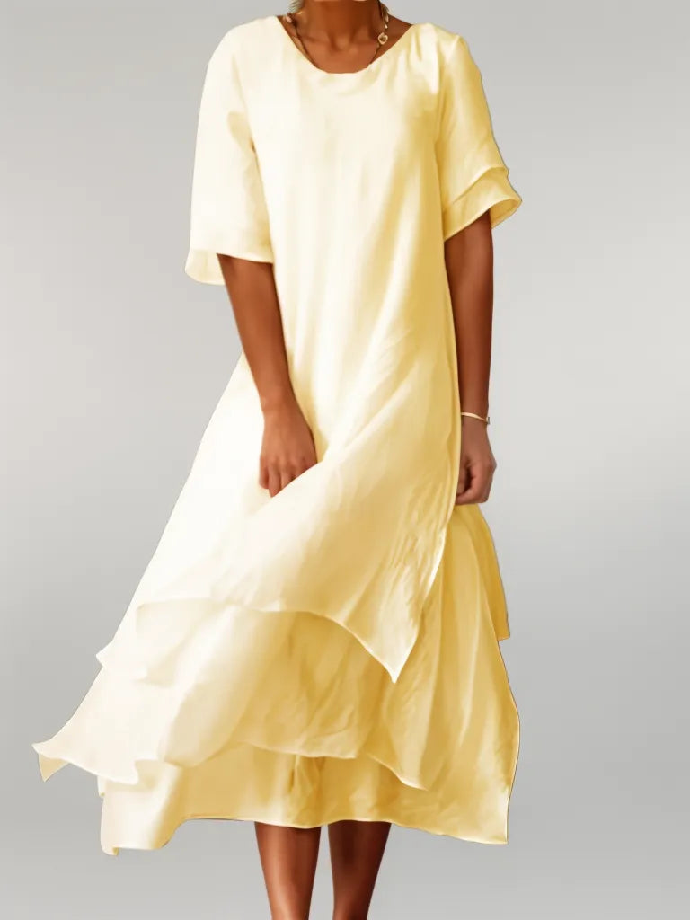 Caelissa™ | Comfort Fit Flowing Midi Dress