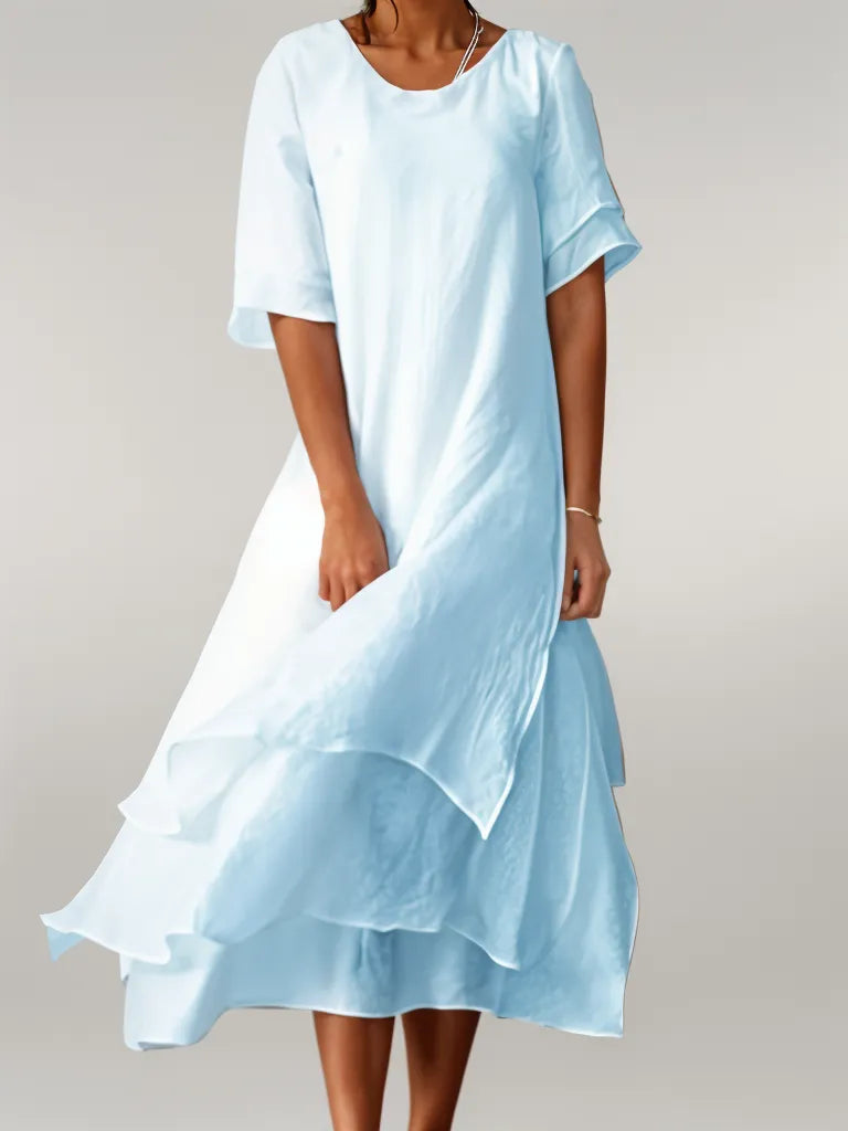 Caelissa™ | Comfort Fit Flowing Midi Dress