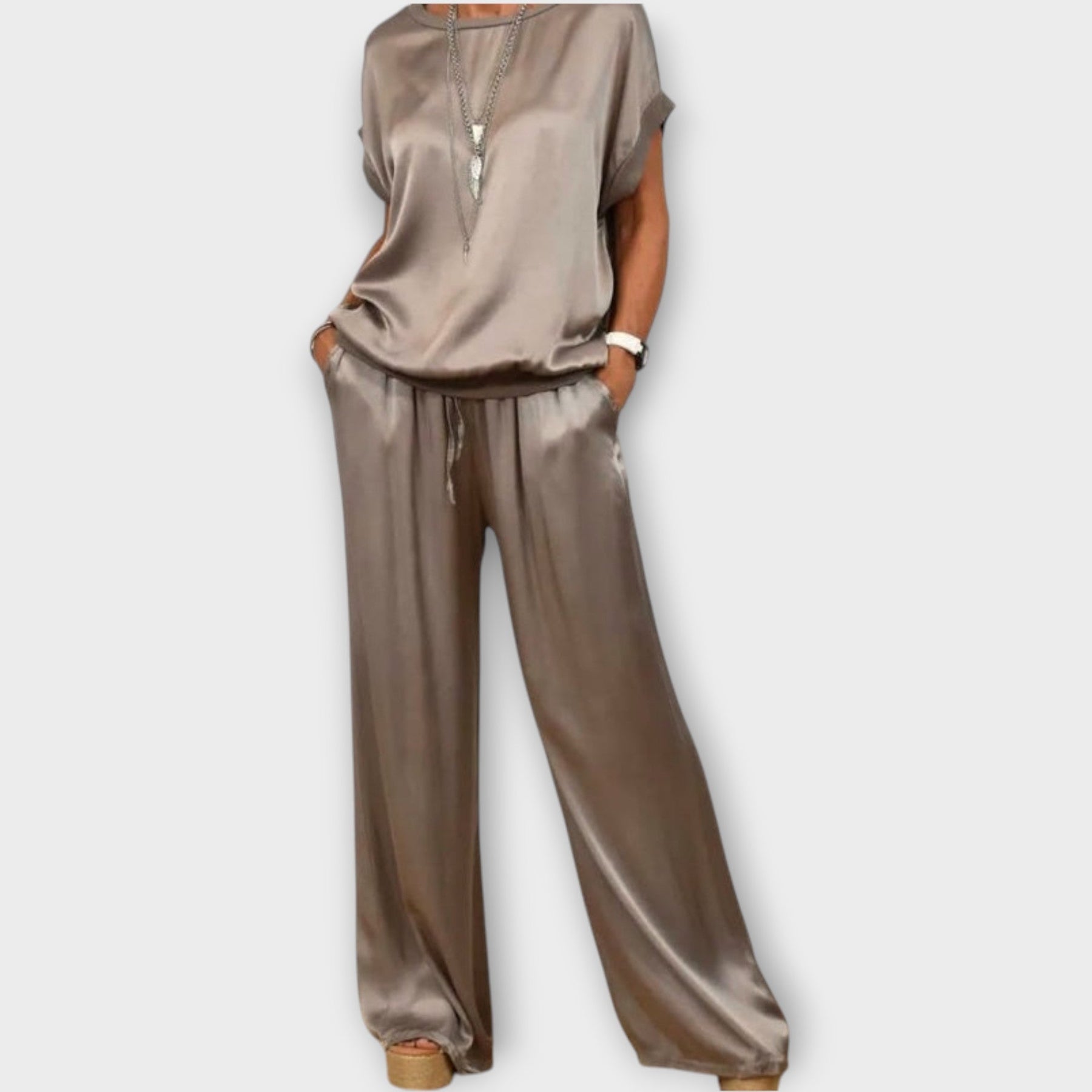 Luxe Satin Two-Piece Set